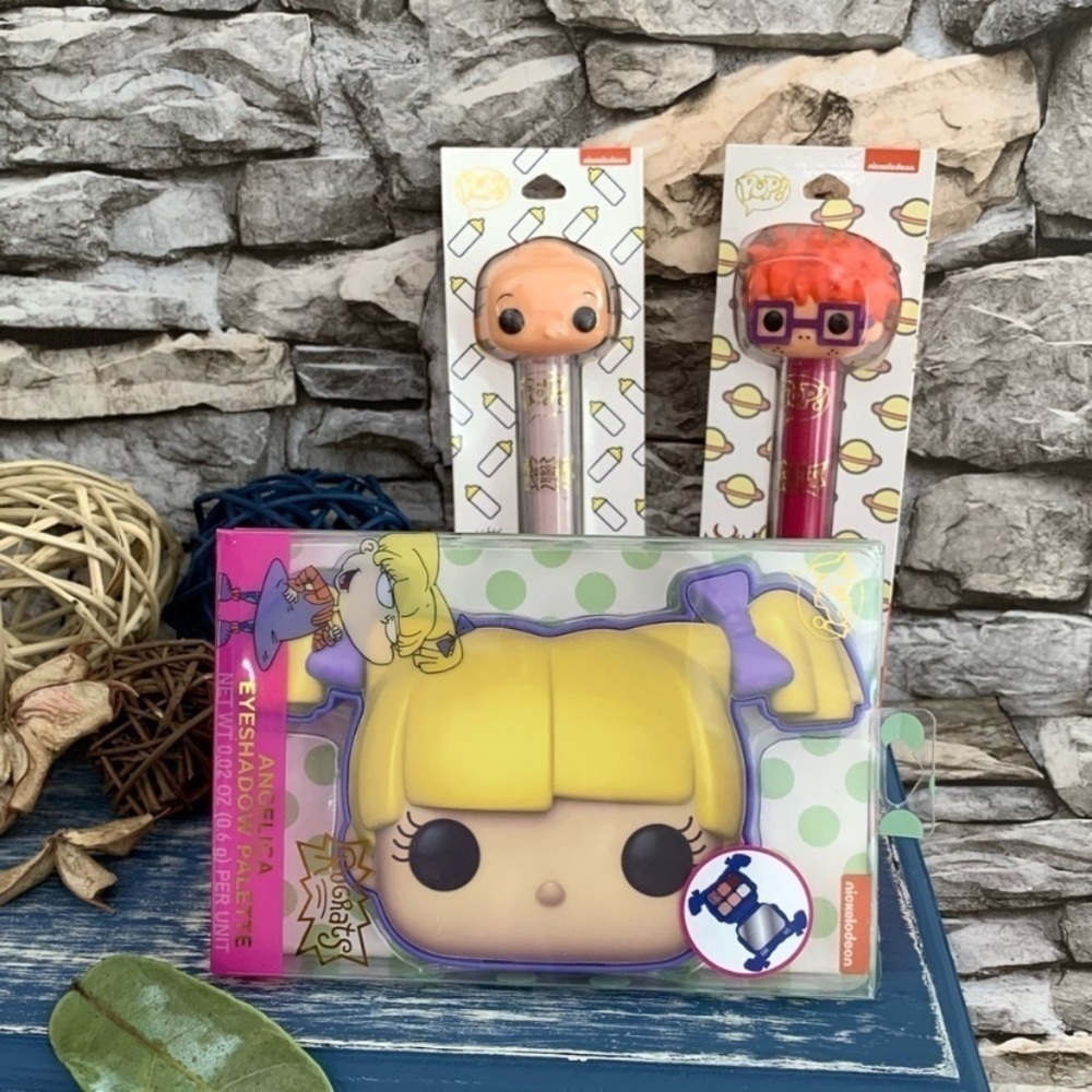 Rugrats x Funko Pop Eyeshadow Palette Angelica Tommy Chuckie Lip Gloss Set New